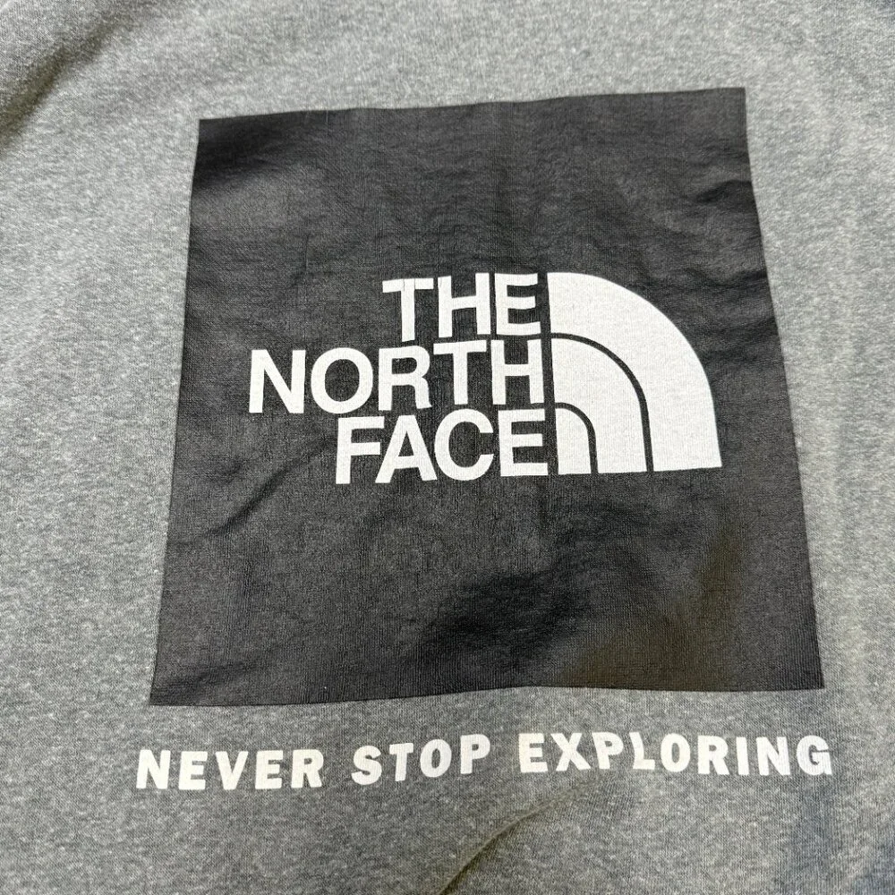 The North Face Box‎ Logo Hoodie Men’s M Heather Gray EUC
